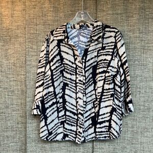 East 5th linen blend button down shirt in tan and black